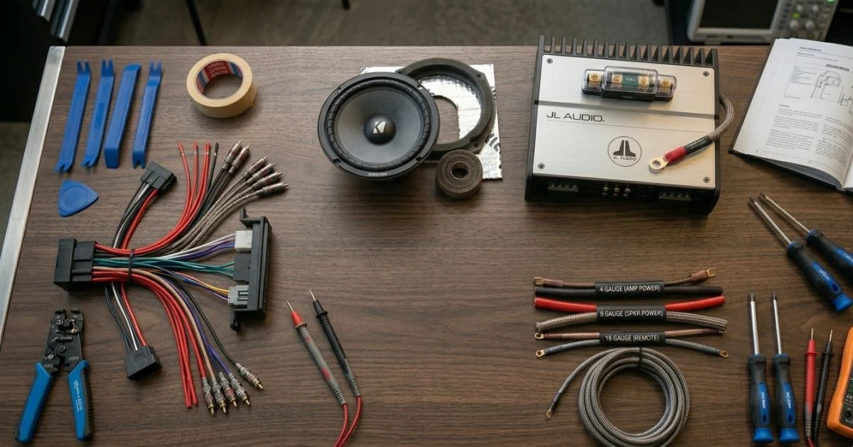 Car audio system installation kit